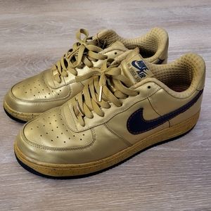 Nike Air Force 1 Low Premium Barkley Pack Gold (2007) 317314-741 Size 10 *Rare*